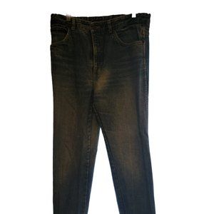 VTG 80s Guess Distressed Jeans 32” Waist Red Guess? Logo - Rare!